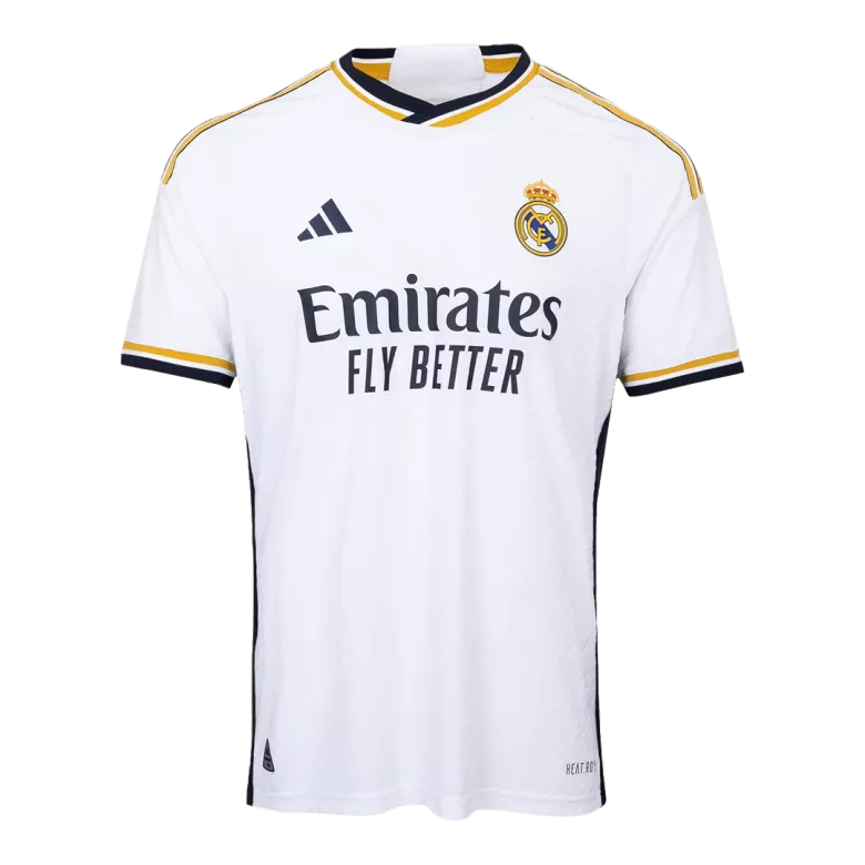 Men's Adidas White Real Madrid 2023/24 Home Authentic Custom Jersey Size: Small