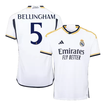 Real Madrid Jersey Custom BELLINGHAM #5 Soccer Jersey Home 2023/24 - bestsoccerstore