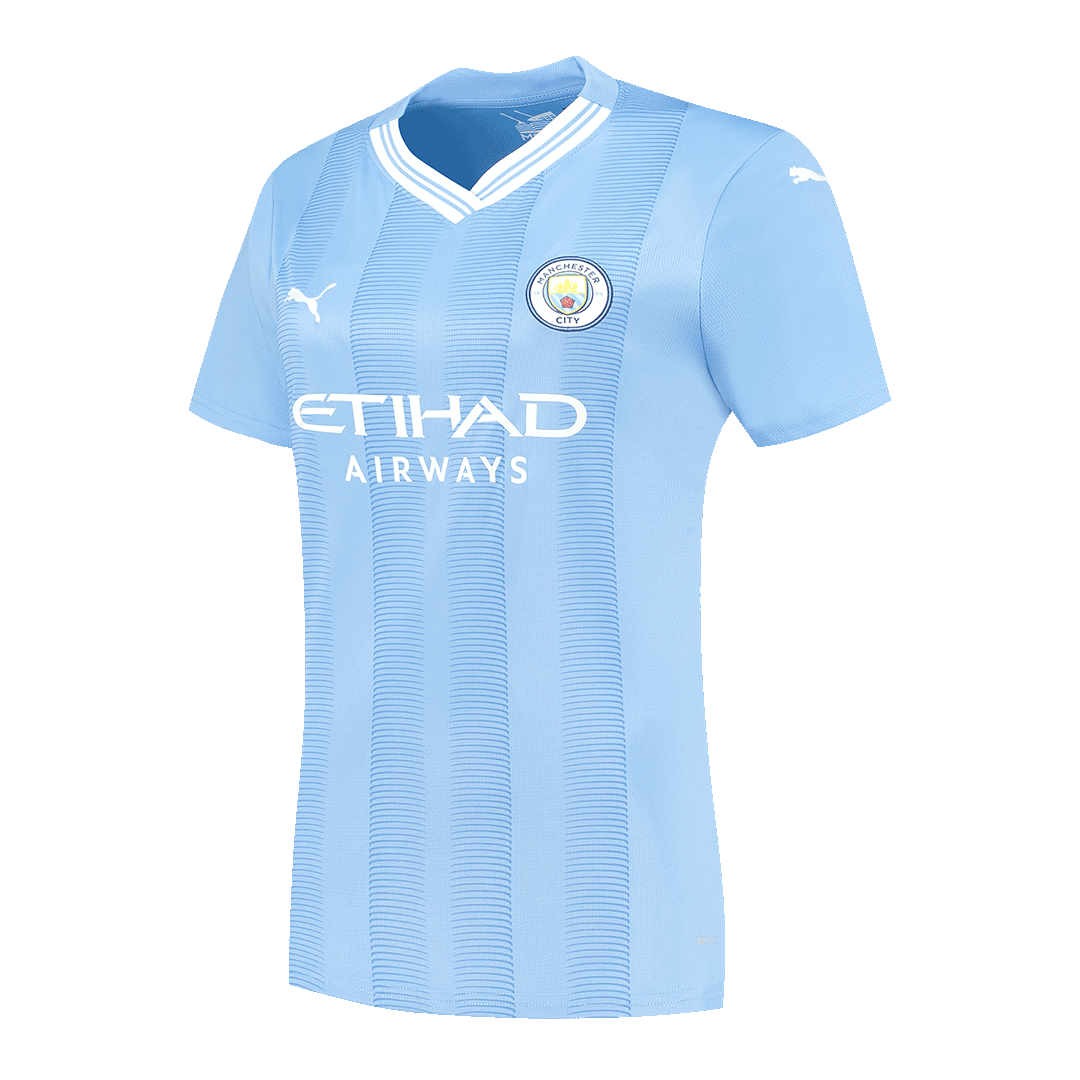 : Haaland 9# Man City Home Soccer Jersey 2022/23 (Large) Blue :  Clothing, Shoes & Jewelry