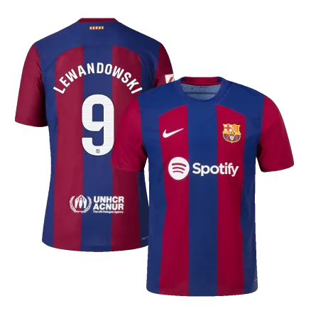 Barcelona Jersey LEWANDOWSKI #9 Custom Home Soccer Jersey 2023/24 - bestsoccerstore