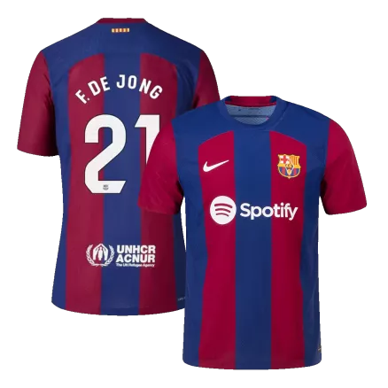 Barcelona Jersey F. DE JONG #21 Custom Home Soccer Jersey 2023/24 - bestsoccerstore