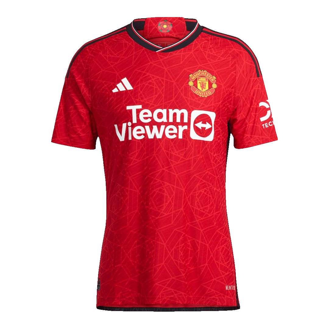 Player Version Manchester United Home Kit 23/24 Football Jersey Custom Name  2023 2024 Soccer sport Shirt