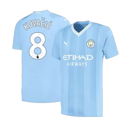 Manchester City Jersey Custom KOVAČIĆ #8 Soccer Jersey Home 2023/24 - bestsoccerstore