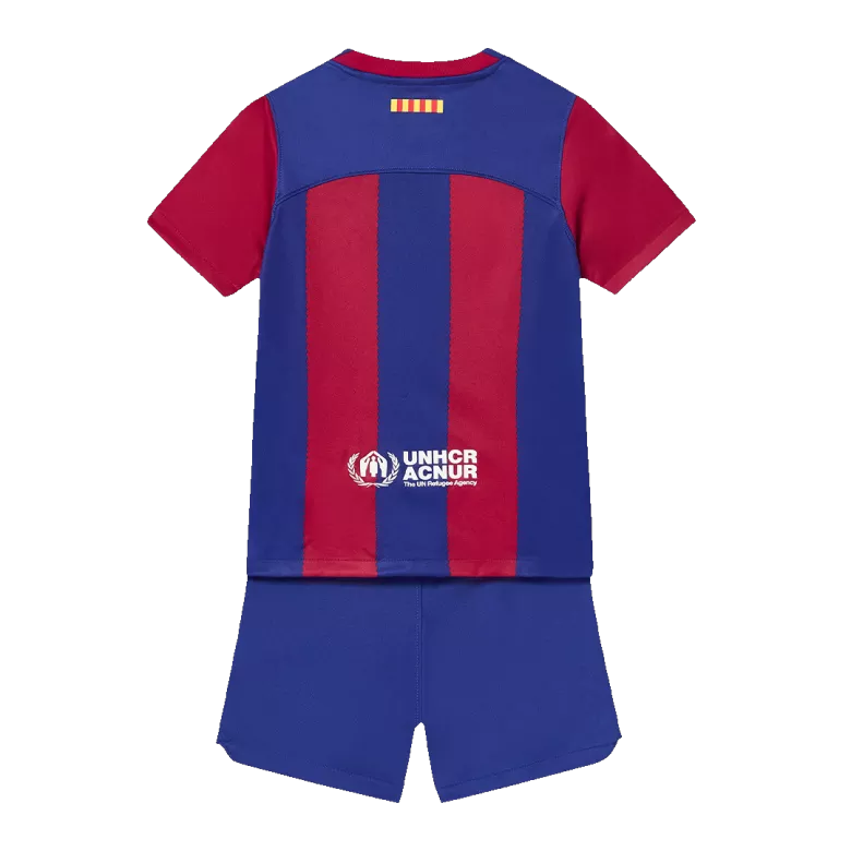 Kid's Barcelona Jersey Custom Home Soccer Soccer Kits 2023/24 - bestsoccerstore