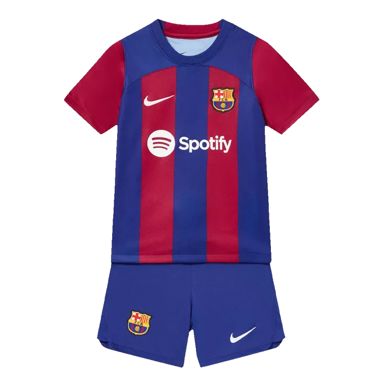 Kid's Barcelona Whole Kits Custom Home Soccer Kit 2023/24 - bestsoccerstore