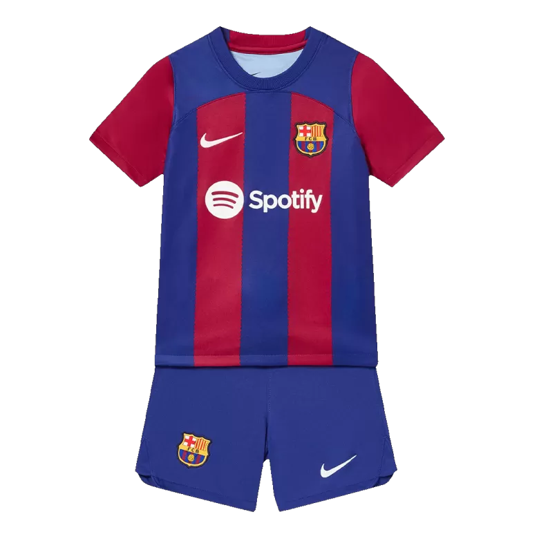 Kid's Barcelona Jersey Custom Home Soccer Soccer Kits 2023/24 - bestsoccerstore