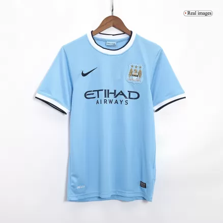Manchester City Jersey Custom Home Soccer Retro Jersey 2013/14 - bestsoccerstore