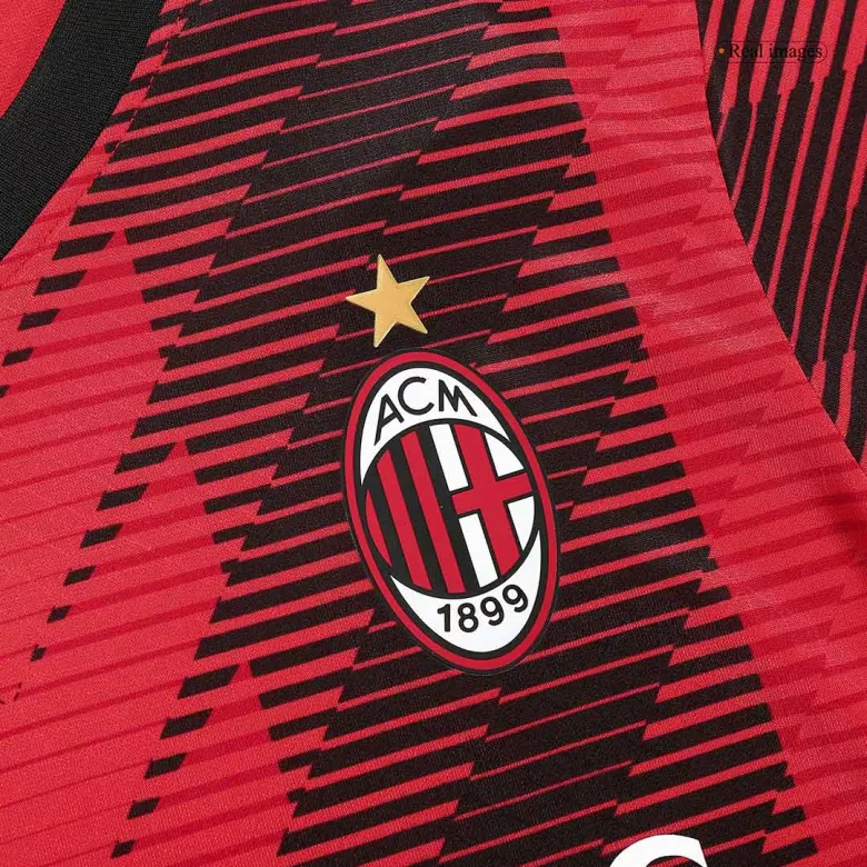 Authentic AC Milan Soccer Jersey Custom Home Shirt 2023/24 - bestsoccerstore