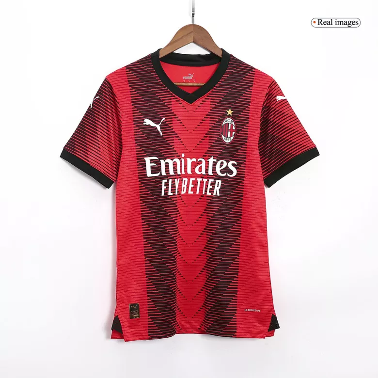 Authentic AC Milan Soccer Jersey PULISIC #11 Home Shirt 2023/24 - bestsoccerstore