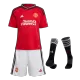 Kid's Manchester United Whole Kits Custom Home Soccer 2023/24 - bestsoccerstore