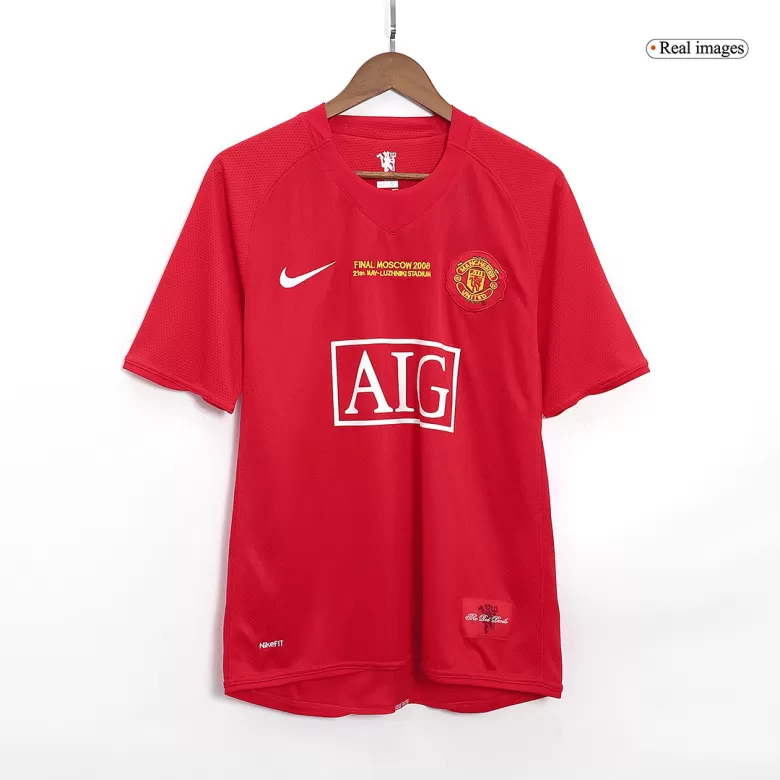 Manchester United Jersey Custom Home Soccer Jersey 2007/08 - bestsoccerstore