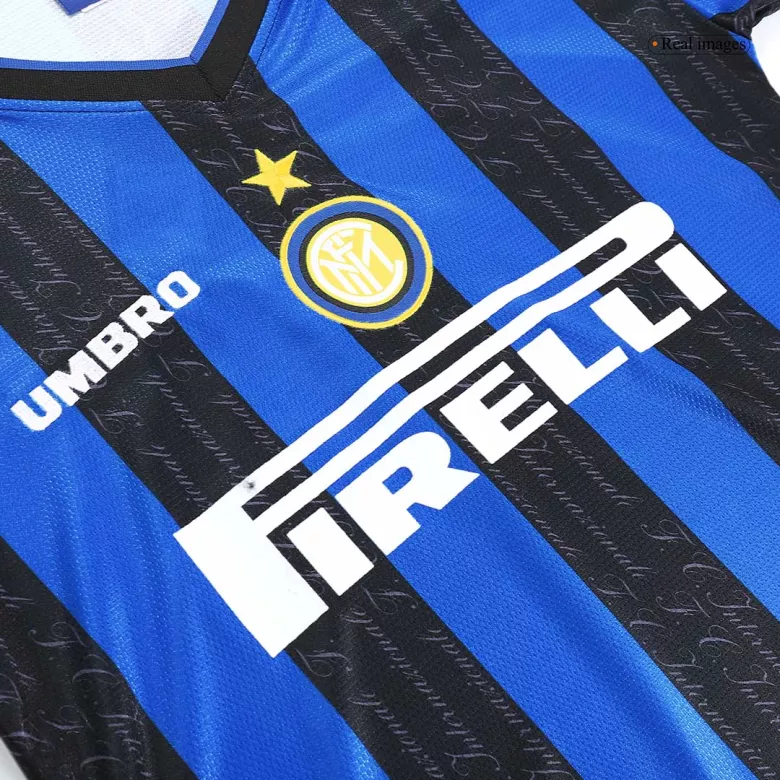 Inter Milan Jersey Custom Home Soccer Retro Jersey 1997/98 - bestsoccerstore