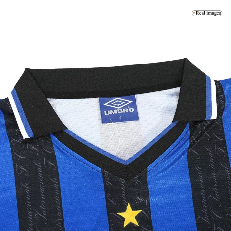 Inter Milan Jersey Custom Home Soccer Retro Jersey 1997/98 - bestsoccerstore