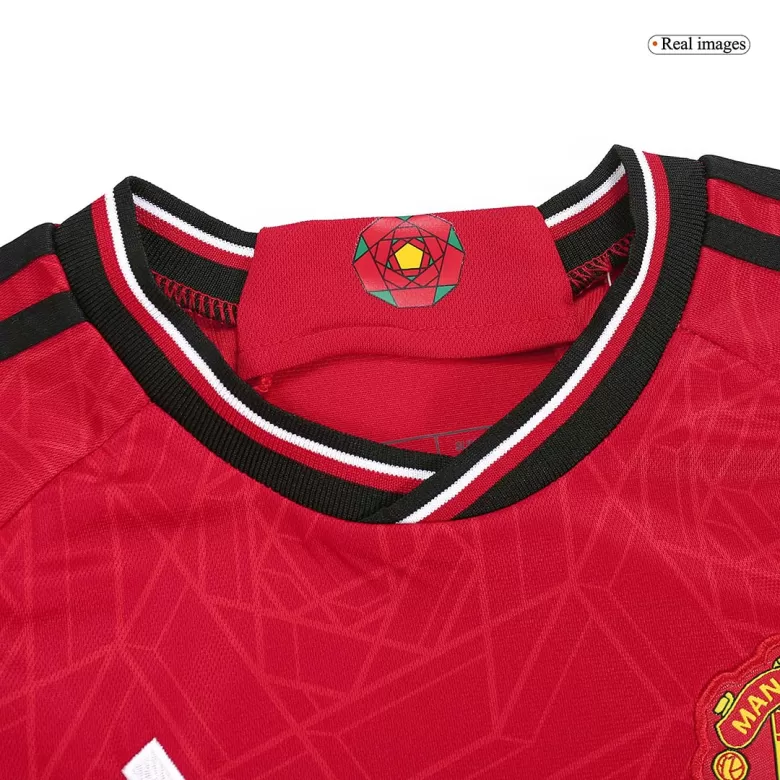 Kid's Manchester United Jersey Custom Home Soccer Soccer Kits 2023/24 - bestsoccerstore