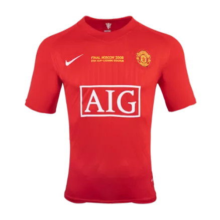Manchester United Jersey Custom Home Soccer Jersey 2007/08 - bestsoccerstore
