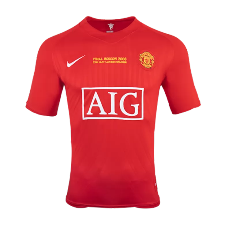 Manchester United Jersey Custom Home Soccer Jersey 2007/08 - bestsoccerstore