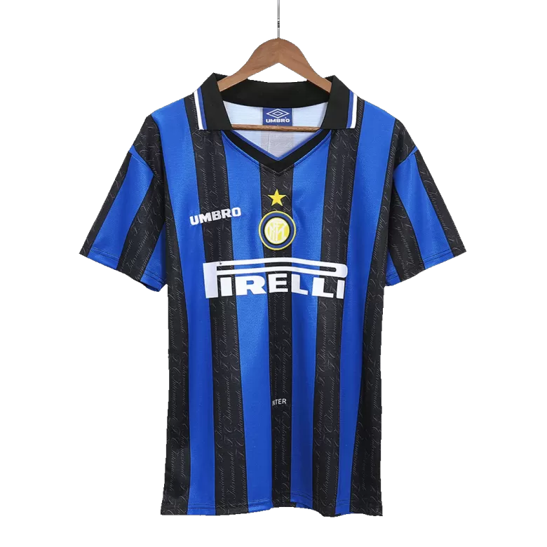 Inter Milan Jersey Custom Home Soccer Retro Jersey 1997/98 - bestsoccerstore