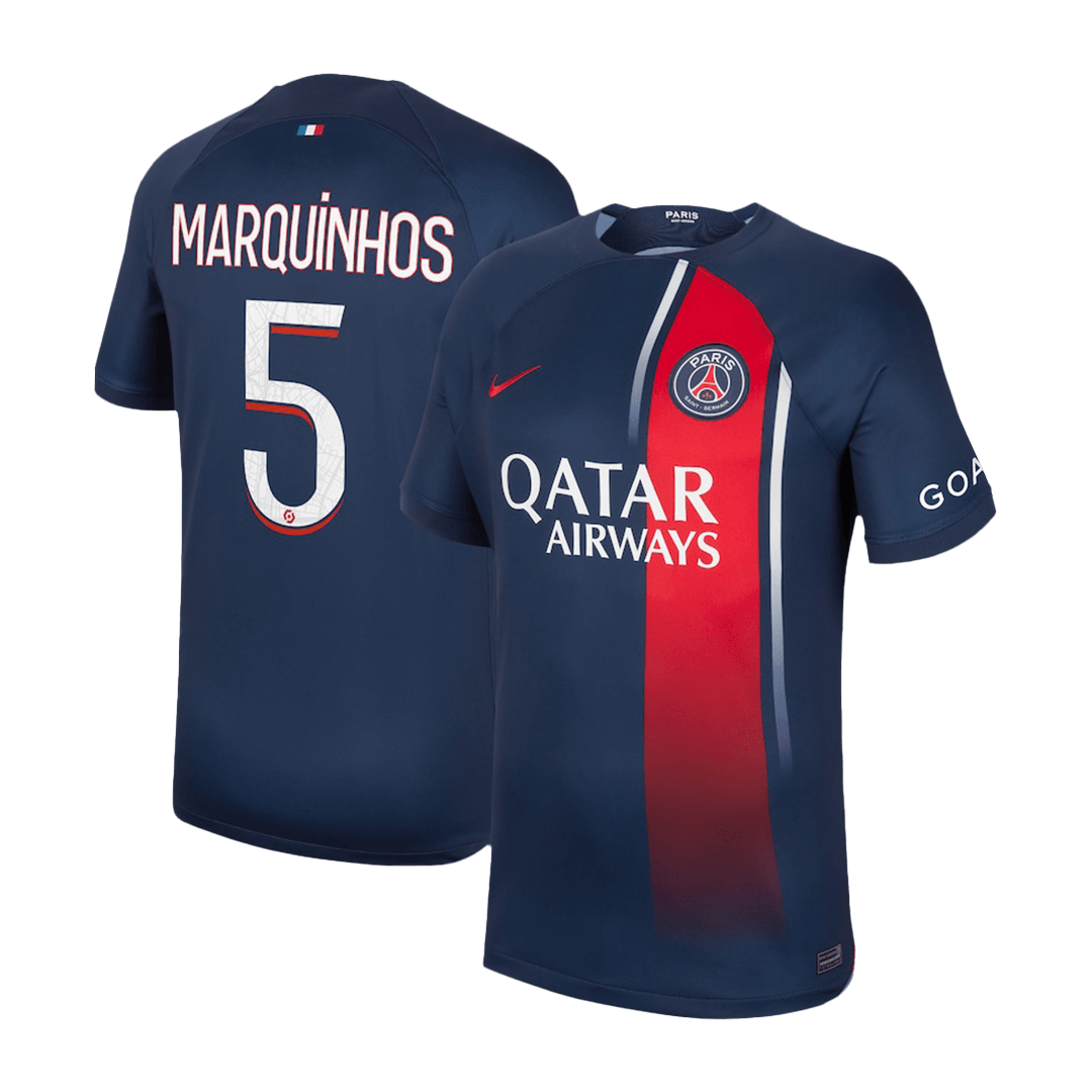 Nike Paris Saint-Germain Marquinhos Away Jersey w/ Ligue 1 Champion Pa -  Soccer Wearhouse