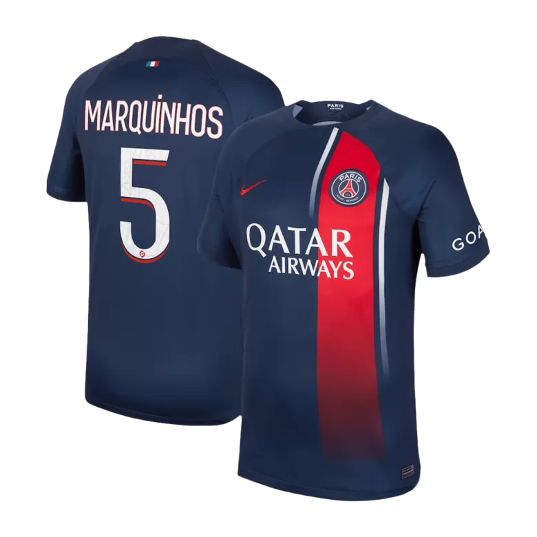 PSG Jersey Custom MARQUINHOS #5 Soccer Jersey Home 2023/24 - bestsoccerstore