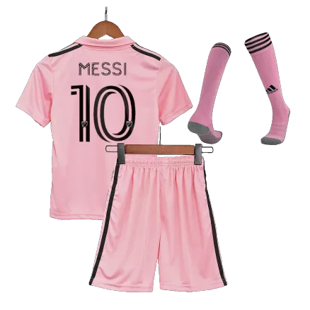 Kid's Inter Miami CF Whole Kits MESSI #10 Custom Home Soccer 2022 - bestsoccerstore