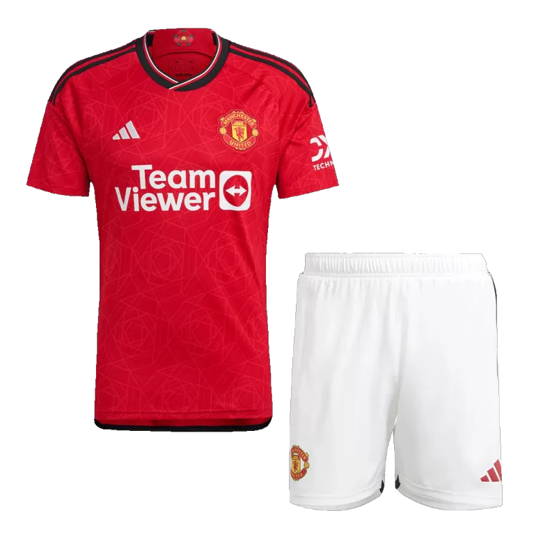 Authentic Manchester United Home Whole Kit Custom Soccer Kit 2023/24 - bestsoccerstore