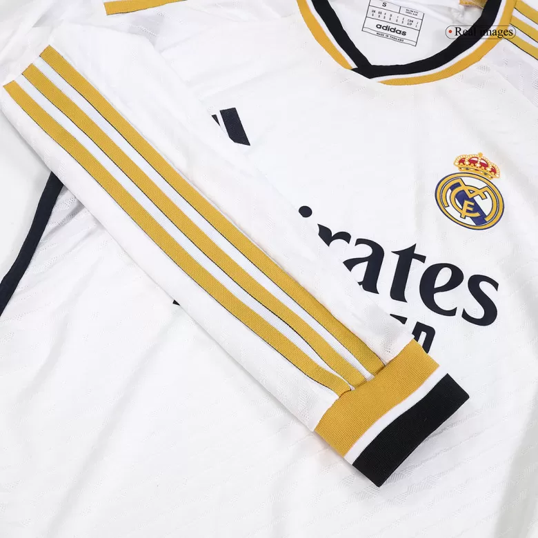 Authentic Real Madrid Home Custom Long Sleeve Soccer Jersey 2023/24 - bestsoccerstore