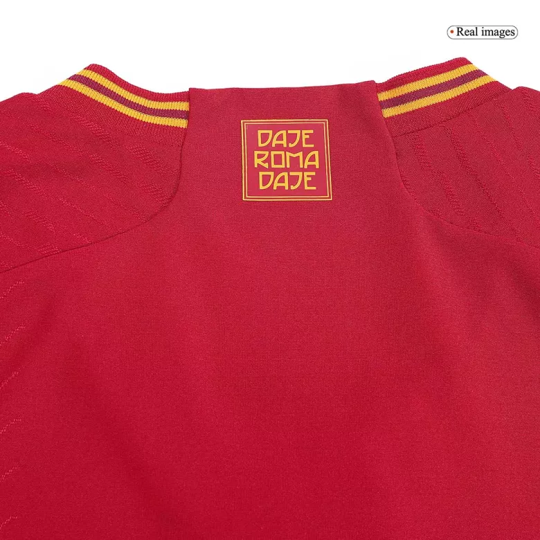 Authentic Roma Soccer Jersey Custom Home Shirt 2023/24 - bestsoccerstore