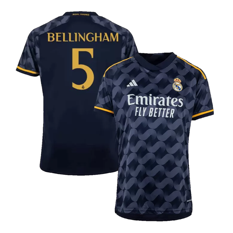 Real Madrid Jersey Custom BELLINGHAM #5 Soccer Jersey Away 2023/24 - bestsoccerstore