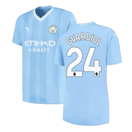 Manchester City Jersey Custom GVARDIOL #24 Soccer Jersey Home 2023/24 - bestsoccerstore