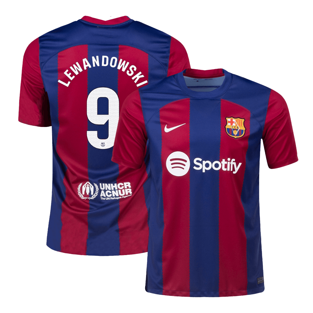 Barcelona Jersey LEWANDOWSKI #9 Soccer Jersey Home 2023/24