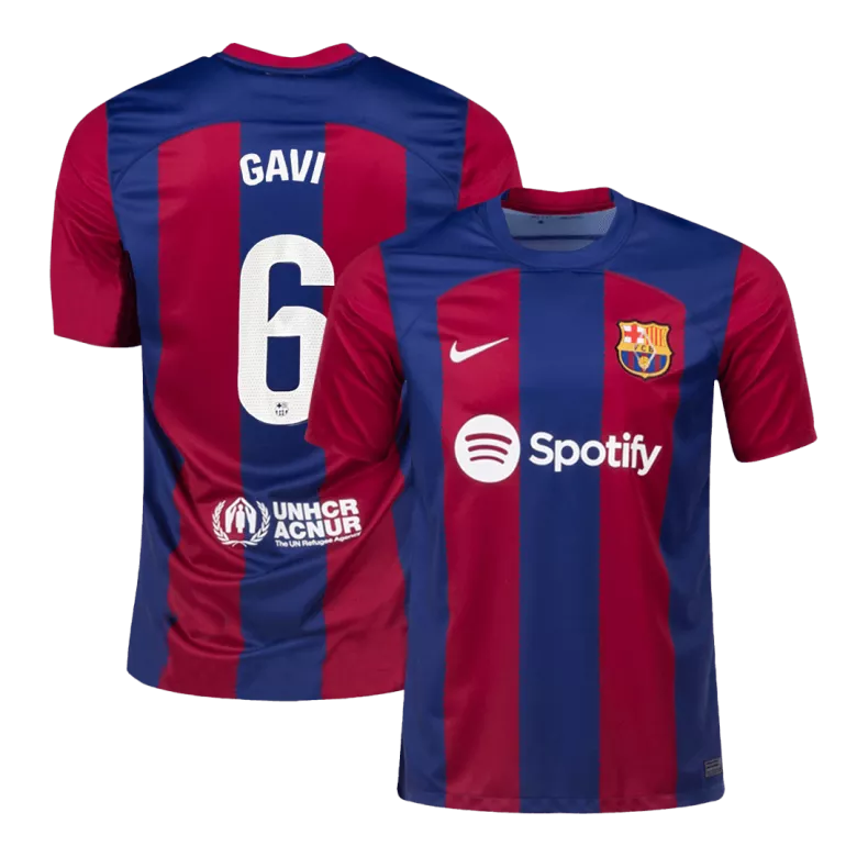 Barcelona Jersey Custom GAVI #6 Soccer Jersey Home 2023/24 - bestsoccerstore