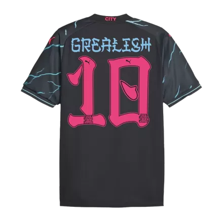 Manchester City Jersey GREALISH #10 Soccer Jersey Third Away 2023/24 Japanese Tour Printing - bestsoccerstore