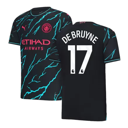 Manchester City Jersey Custom DE BRUYNE #17 Soccer Jersey Third Away 2023/24 - bestsoccerstore