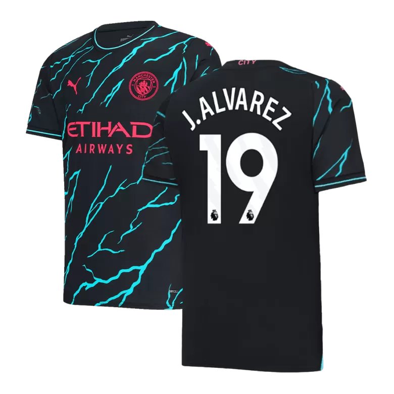 Manchester City Jersey Custom J.ALVAREZ #19 Soccer Jersey Third Away 2023/24 - bestsoccerstore