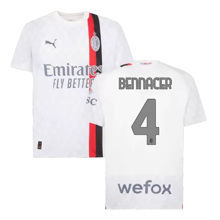 AC Milan Jersey Custom BENNACER #4 Soccer Jersey Away 2023/24 - bestsoccerstore