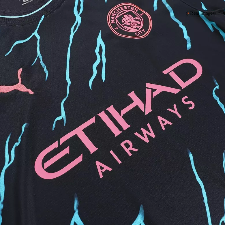 Manchester City Jersey Custom Third Away Soccer Uniform Kits 2023/24 - bestsoccerstore
