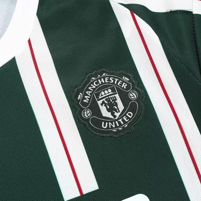 Kid's Manchester United Jersey Custom Away Soccer Soccer Kits 2023/24 - bestsoccerstore