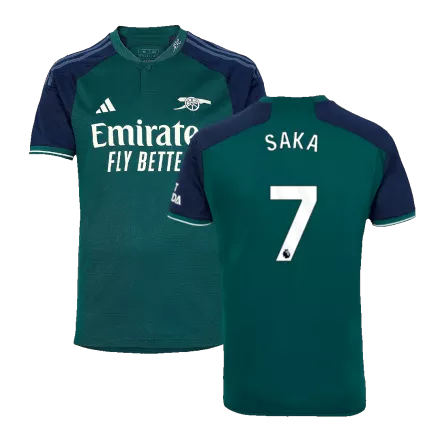 Arsenal Jersey SAKA #7 Custom Third Away Soccer Authentic Jersey 2023/24 - bestsoccerstore