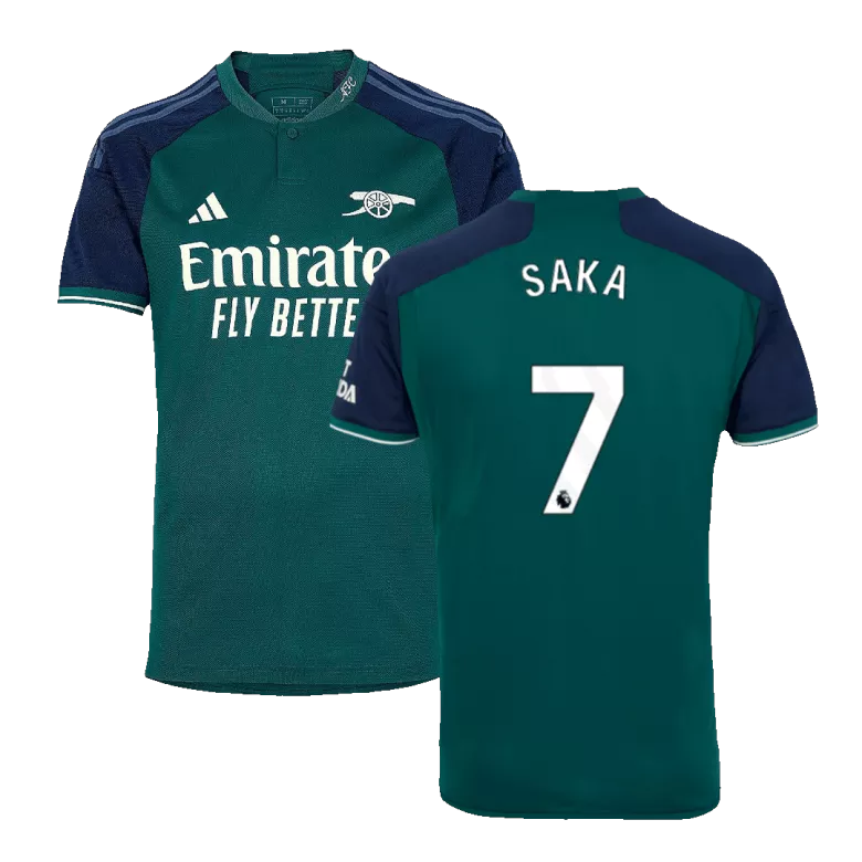 Authentic Arsenal Soccer Jersey SAKA #7 Third Away Shirt 2023/24 - bestsoccerstore