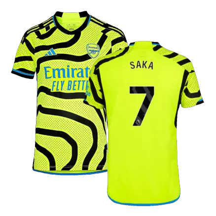 Arsenal Jersey SAKA #7 Custom Away Soccer Authentic Jersey 2023/24 - bestsoccerstore