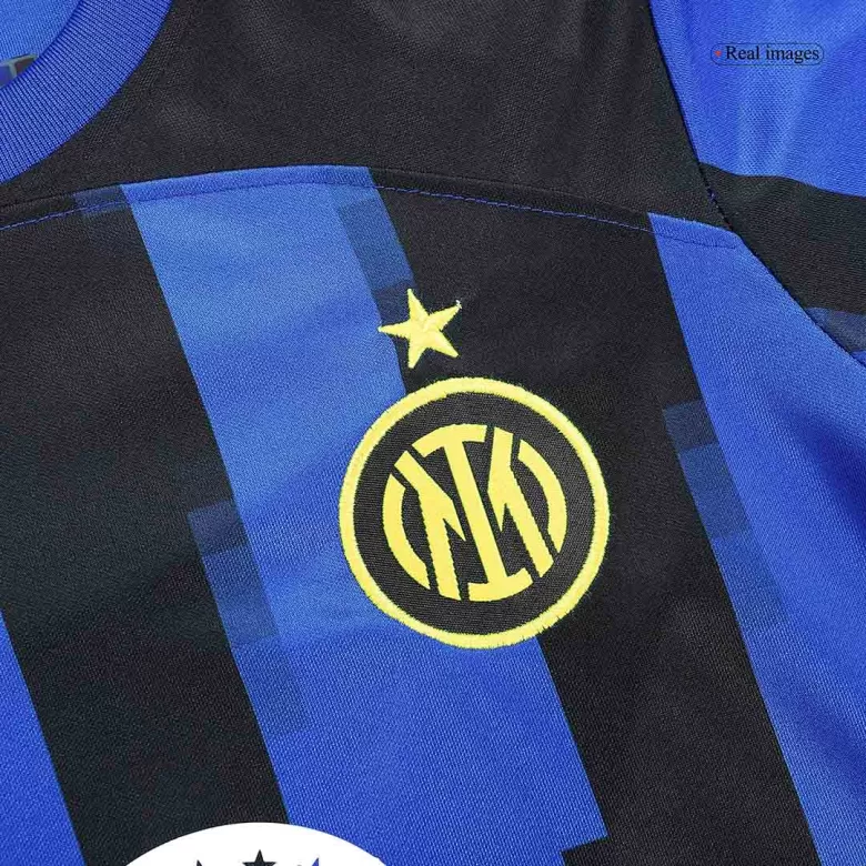 Kid's Inter Milan Jersey Custom Home Soccer Soccer Kits 2023/24 - bestsoccerstore