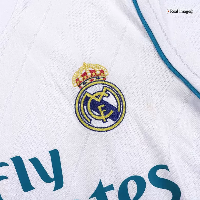 Real Madrid Retro Jersey Home Soccer Shirt 2017/18 - bestsoccerstore