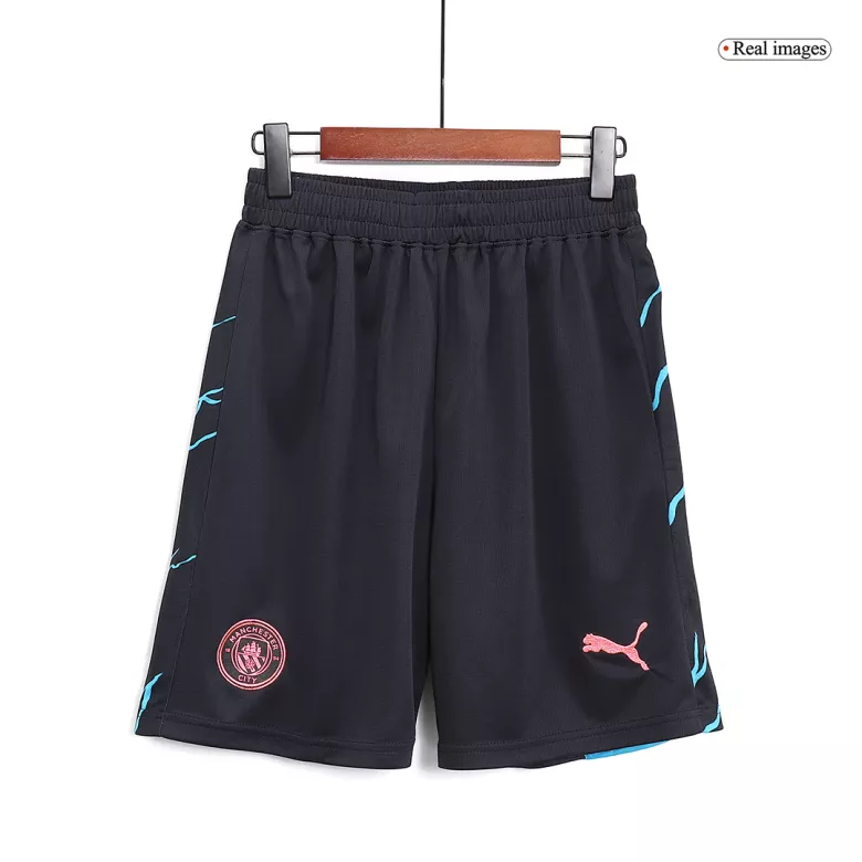 Manchester City Shorts Custom Third Away Soccer Shorts 2023/24 - bestsoccerstore