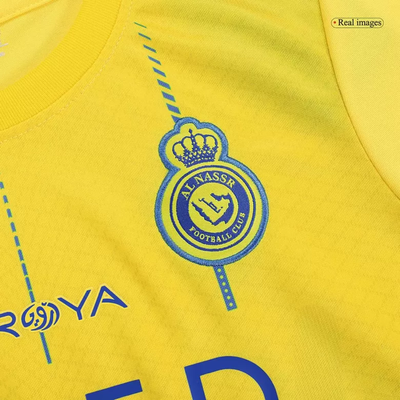 Kid's Al Nassr Whole Kits Custom Home Soccer Kit 2023/24 - bestsoccerstore