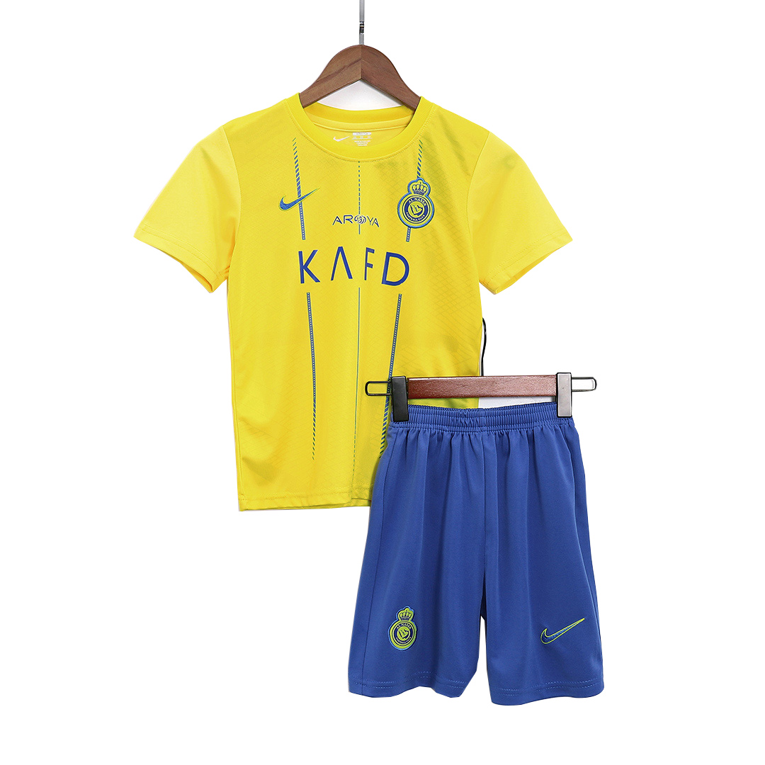 Brand New Home AL NASSR RONALDO 7 2022/23 Football Kids Kit 