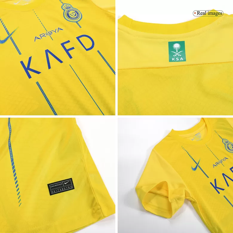 Kid's Al Nassr Whole Kits Custom Home Soccer Kit 2023/24 - bestsoccerstore