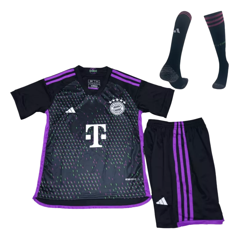 Kid's Bayern Munich Whole Kits Custom Away Soccer Kit 2023/24 - bestsoccerstore