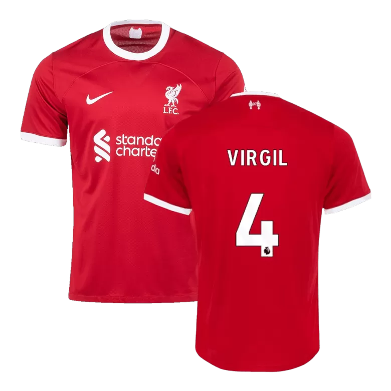 Virgil Van Dijk Liverpool New Balance 2019/20 Home Replica Player Long  Sleeve Jersey - Red