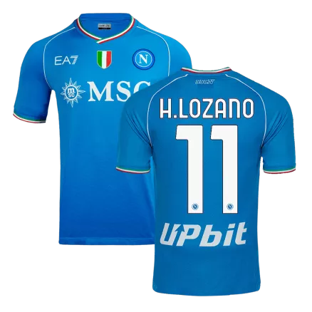 Napoli Jersey H.LOZANO #11 Custom Home Soccer Authentic Jersey 2023/24 - bestsoccerstore