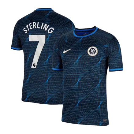 Chelsea Jersey Custom STERLING #7 Soccer Jersey Away 2023/24 - bestsoccerstore